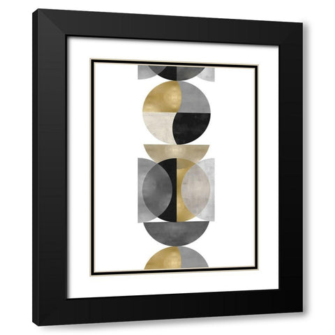 Balancing Act Black Modern Wood Framed Art Print with Double Matting by Thompson, Justin