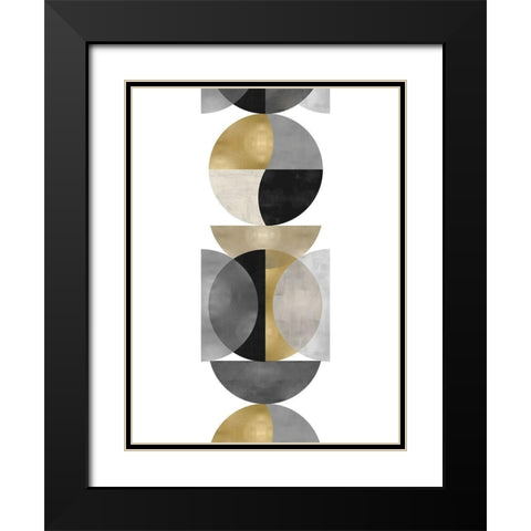 Balancing Act Black Modern Wood Framed Art Print with Double Matting by Thompson, Justin
