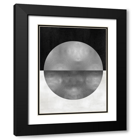 Silver Sphere Black Modern Wood Framed Art Print with Double Matting by Thompson, Justin