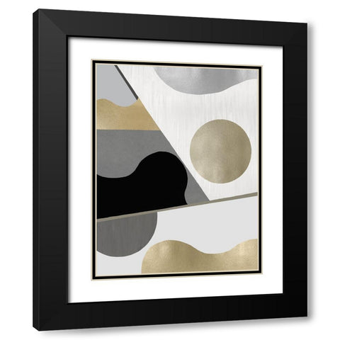 Cadence II Black Modern Wood Framed Art Print with Double Matting by Thompson, Justin