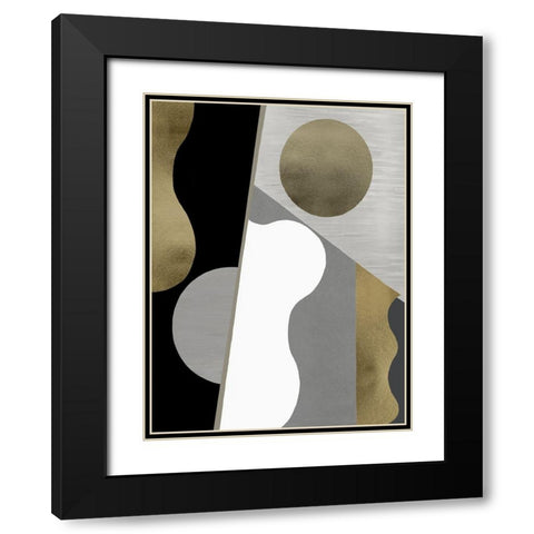 Cadence III Black Modern Wood Framed Art Print with Double Matting by Thompson, Justin