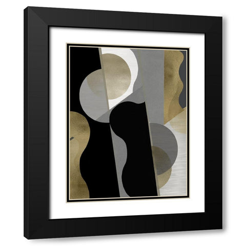 Cadence IV Black Modern Wood Framed Art Print with Double Matting by Thompson, Justin