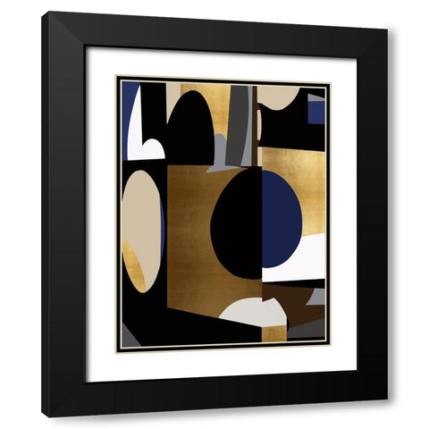 Midnight Movement II Black Modern Wood Framed Art Print with Double Matting by Thompson, Justin