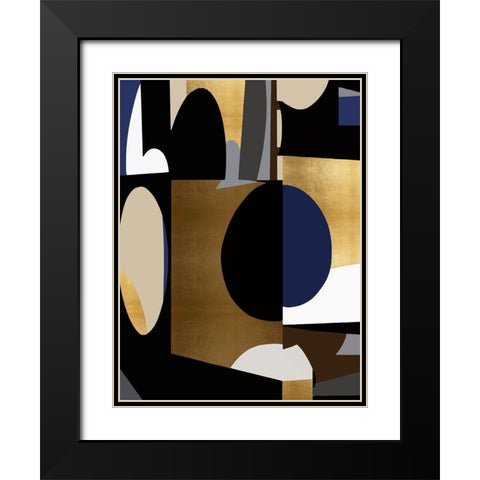 Midnight Movement II Black Modern Wood Framed Art Print with Double Matting by Thompson, Justin