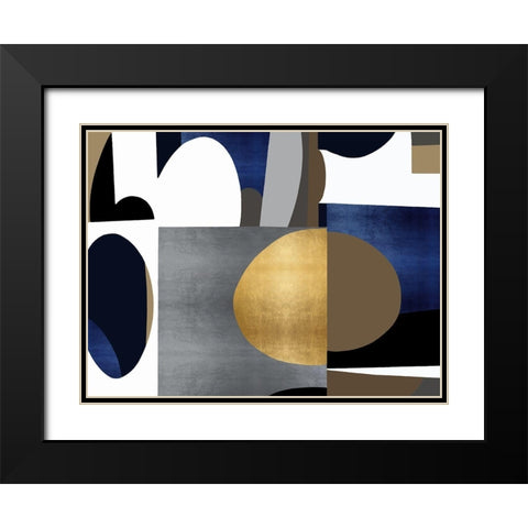 Mid Century Motion I Black Modern Wood Framed Art Print with Double Matting by Thompson, Justin