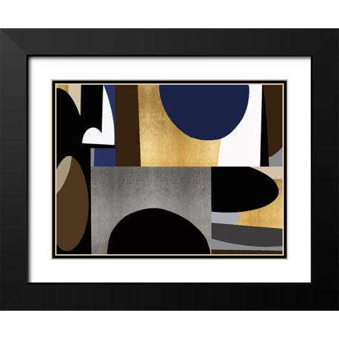 Mid Century Motion II Black Modern Wood Framed Art Print with Double Matting by Thompson, Justin