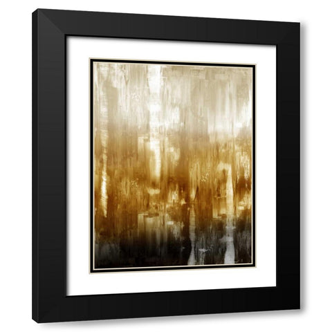 Amber Gradation Black Modern Wood Framed Art Print with Double Matting by Turner, Justin