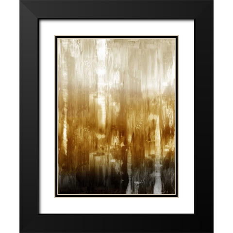 Amber Gradation Black Modern Wood Framed Art Print with Double Matting by Turner, Justin