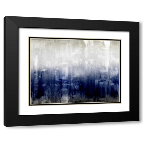 Textural Black Modern Wood Framed Art Print with Double Matting by Turner, Justin