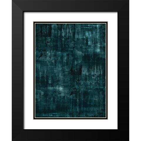 Midnight Cerulean Black Modern Wood Framed Art Print with Double Matting by Turner, Justin