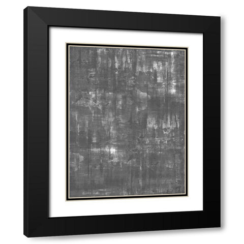 Midnight Gray Black Modern Wood Framed Art Print with Double Matting by Turner, Justin