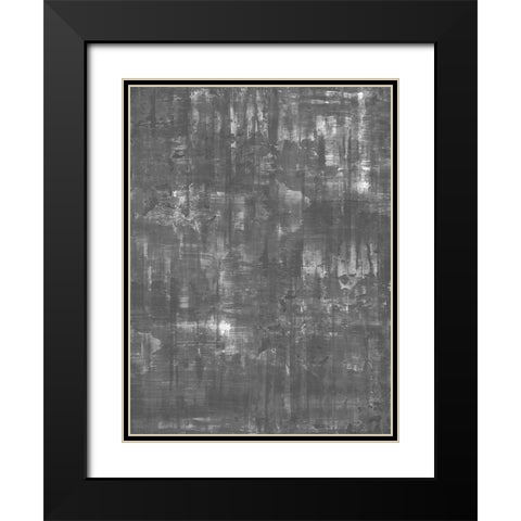 Midnight Gray Black Modern Wood Framed Art Print with Double Matting by Turner, Justin