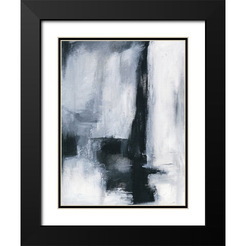 B And W No. 1 Black Modern Wood Framed Art Print with Double Matting by Abbott, Kimberly