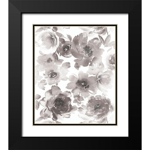 Springtime Black and White III Black Modern Wood Framed Art Print with Double Matting by Morris, Kelsey