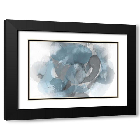 Aqua Flow II Black Modern Wood Framed Art Print with Double Matting by Jett, Kristina