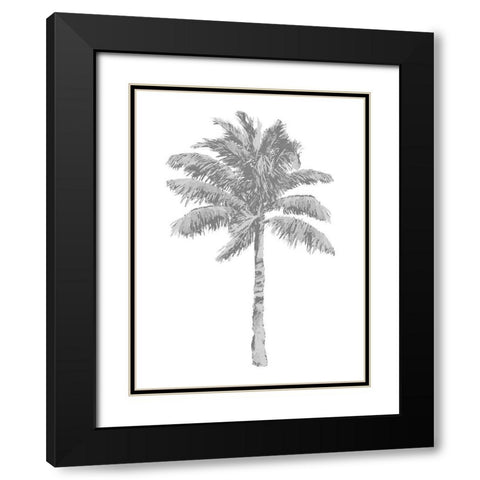Palm Gray I Black Modern Wood Framed Art Print with Double Matting by Blake, Madeline