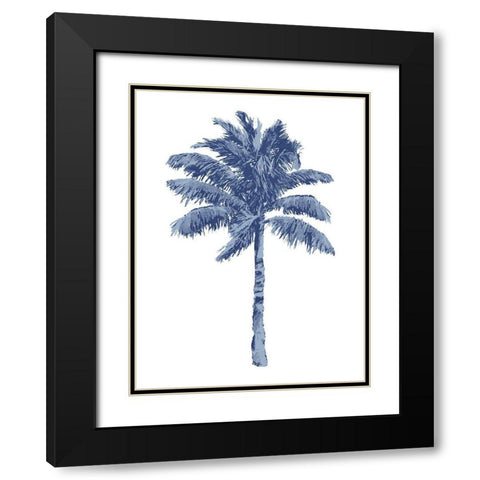 Palm Blue I Black Modern Wood Framed Art Print with Double Matting by Blake, Madeline