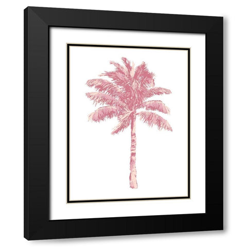 Palm Pink I Black Modern Wood Framed Art Print with Double Matting by Blake, Madeline
