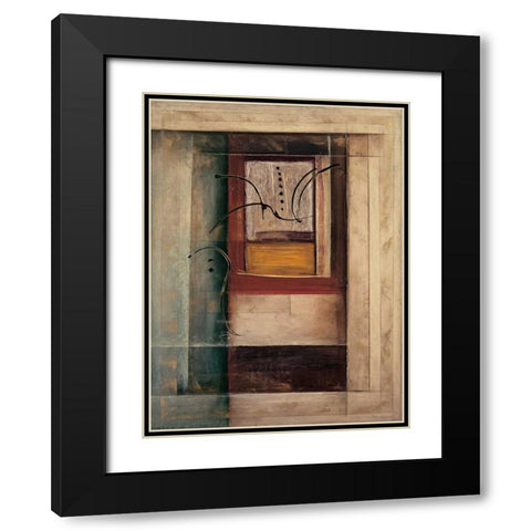 Morgan II Black Modern Wood Framed Art Print with Double Matting by Roberts, Kati