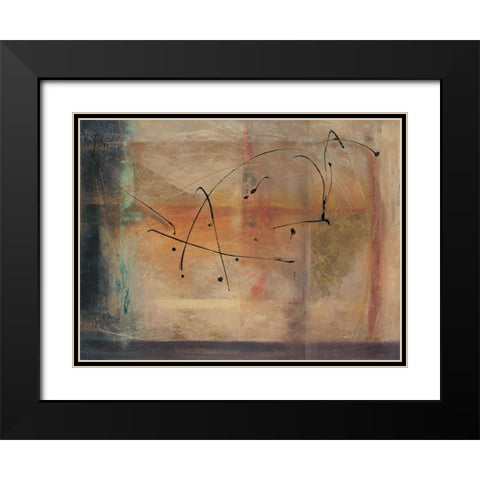 Cross Road I Black Modern Wood Framed Art Print with Double Matting by Roberts, Kati