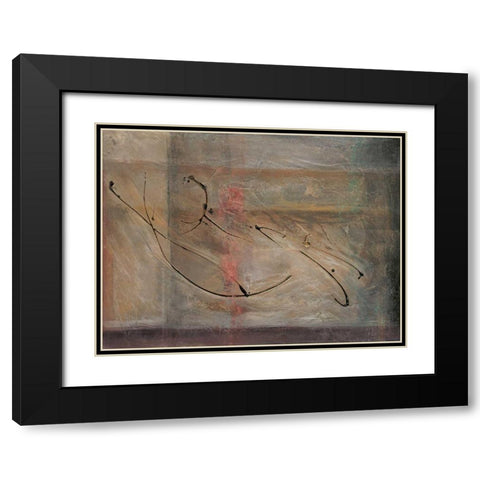 Cross Road II Black Modern Wood Framed Art Print with Double Matting by Roberts, Kati