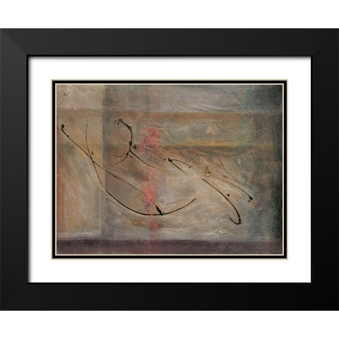 Cross Road II Black Modern Wood Framed Art Print with Double Matting by Roberts, Kati