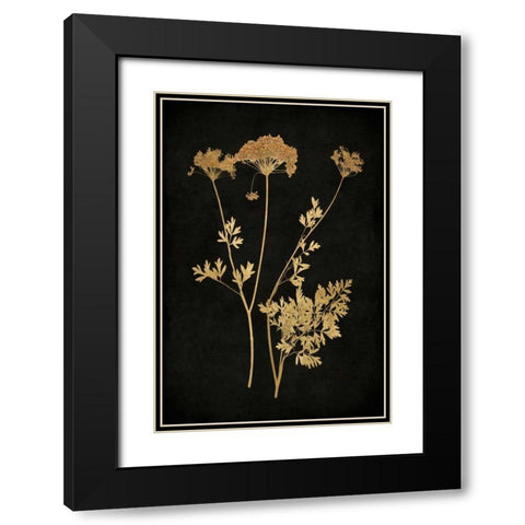 Golden Nature III Black Modern Wood Framed Art Print with Double Matting by Bennett, Kate