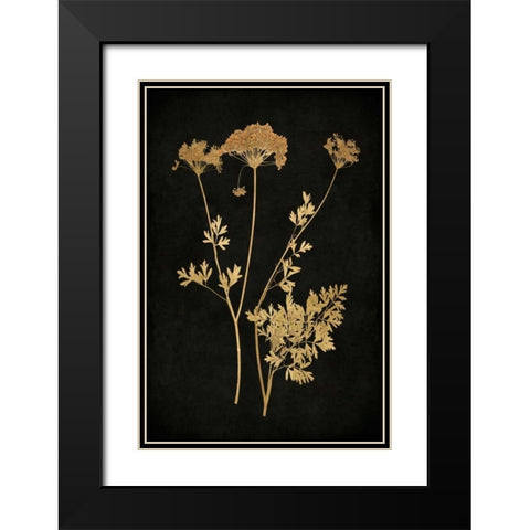 Golden Nature III Black Modern Wood Framed Art Print with Double Matting by Bennett, Kate