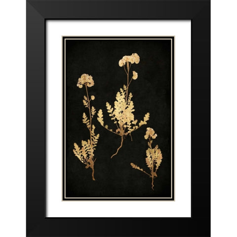 Golden Nature V Black Modern Wood Framed Art Print with Double Matting by Bennett, Kate
