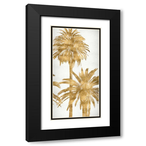 Golden Palms Panel IV Black Modern Wood Framed Art Print with Double Matting by Bennett, Kate