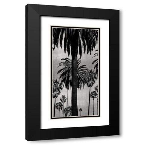 Palms with Silver I Black Modern Wood Framed Art Print with Double Matting by Bennett, Kate
