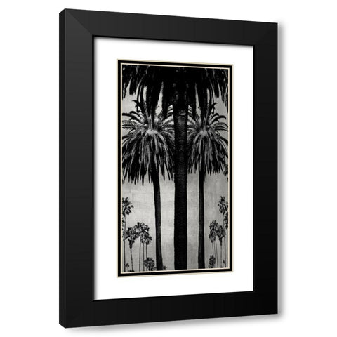 Palms with Silver II Black Modern Wood Framed Art Print with Double Matting by Bennett, Kate