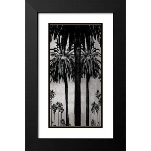 Palms with Silver II Black Modern Wood Framed Art Print with Double Matting by Bennett, Kate