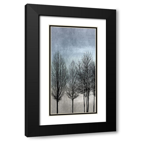Tree Silhouette I Black Modern Wood Framed Art Print with Double Matting by Bennett, Kate