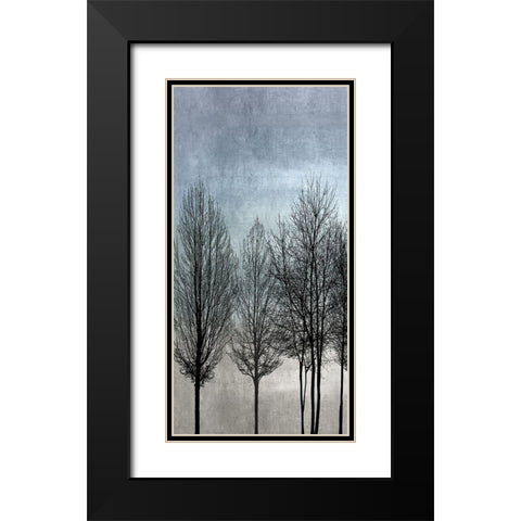 Tree Silhouette I Black Modern Wood Framed Art Print with Double Matting by Bennett, Kate