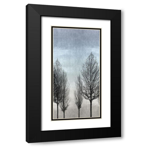 Tree Silhouette II Black Modern Wood Framed Art Print with Double Matting by Bennett, Kate