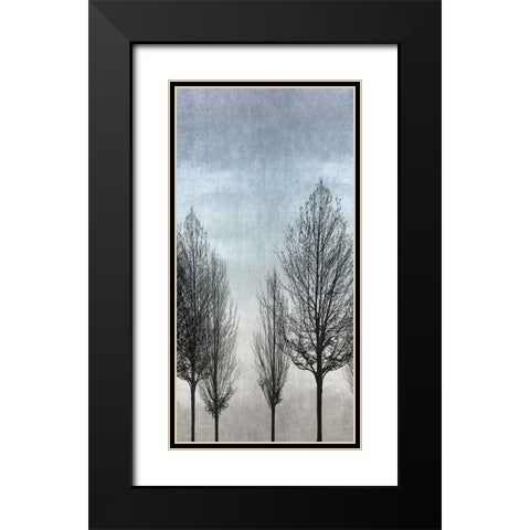 Tree Silhouette II Black Modern Wood Framed Art Print with Double Matting by Bennett, Kate