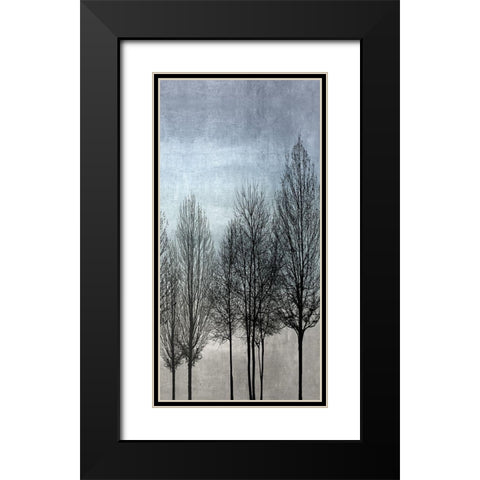 Tree Silhouette III Black Modern Wood Framed Art Print with Double Matting by Bennett, Kate