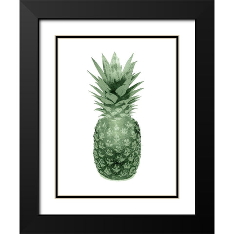 Pineapple Green II Black Modern Wood Framed Art Print with Double Matting by Bennett, Kate