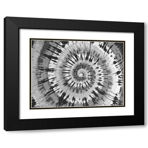 Tie Dye Black and White Black Modern Wood Framed Art Print with Double Matting by Kearns, Molly