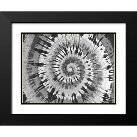 Tie Dye Black and White Black Modern Wood Framed Art Print with Double Matting by Kearns, Molly