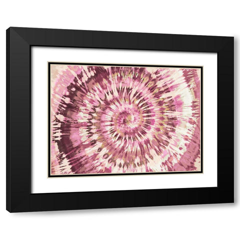 Tie Dye Pink II Black Modern Wood Framed Art Print with Double Matting by Kearns, Molly