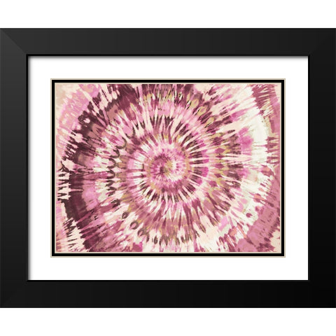 Tie Dye Pink II Black Modern Wood Framed Art Print with Double Matting by Kearns, Molly