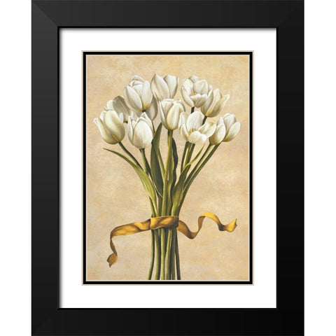 Bouquet candido Black Modern Wood Framed Art Print with Double Matting by Corradini, Lisa