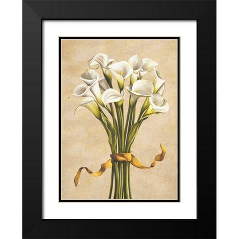 Bouquet bianco Black Modern Wood Framed Art Print with Double Matting by Corradini, Lisa