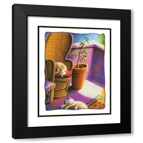 Balmy Breezes Black Modern Wood Framed Art Print with Double Matting by Seeley, Laura