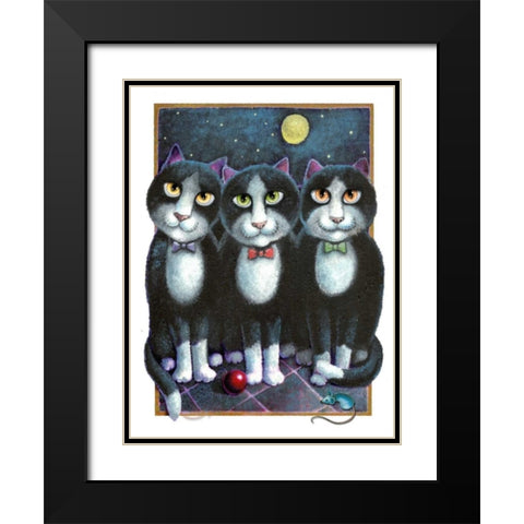 Boys Night Out Black Modern Wood Framed Art Print with Double Matting by Seeley, Laura