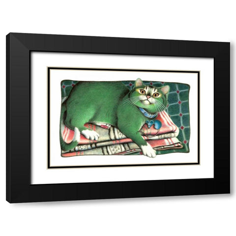 Emerald Queen (with Mouse) Black Modern Wood Framed Art Print with Double Matting by Seeley, Laura