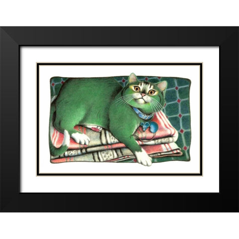 Emerald Queen (with Mouse) Black Modern Wood Framed Art Print with Double Matting by Seeley, Laura