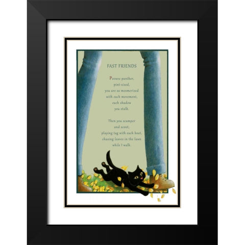 Fast Friends Black Modern Wood Framed Art Print with Double Matting by Seeley, Laura